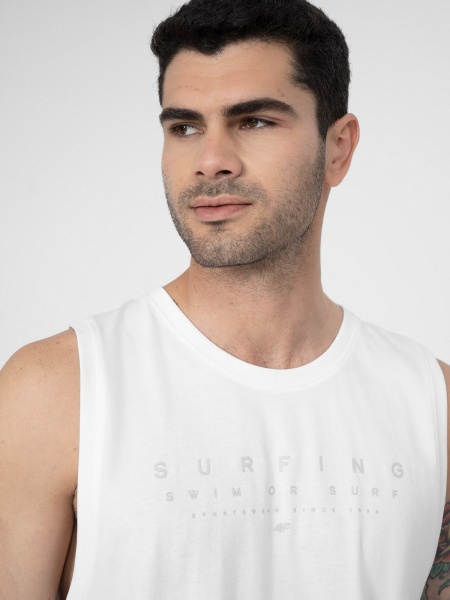 Майка 4F TSHIRT M368 4FSS23TTSHM368-10S р.3XL білий