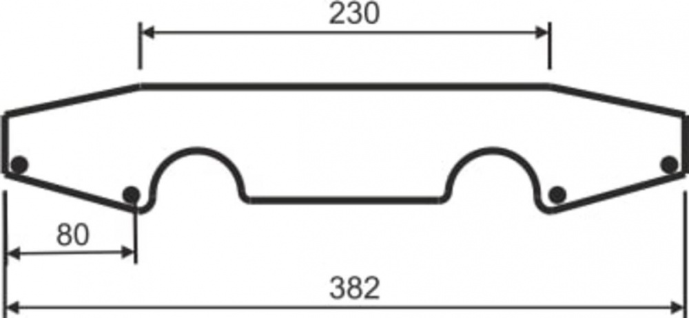 Снегодержатель полумесяц Tile глянцевый RAL 8017 коричневый