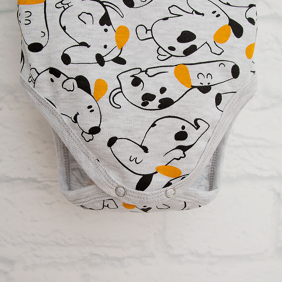 Боди для мальчика Blanka Собачки р.86 серый 110460