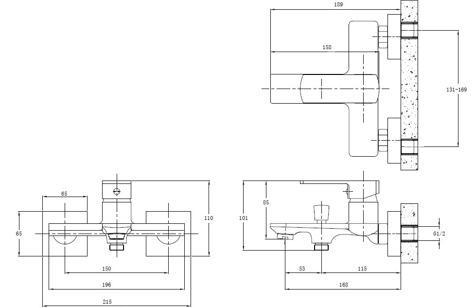 Смеситель для ванны Mixxen WAKE хром MXYA0777