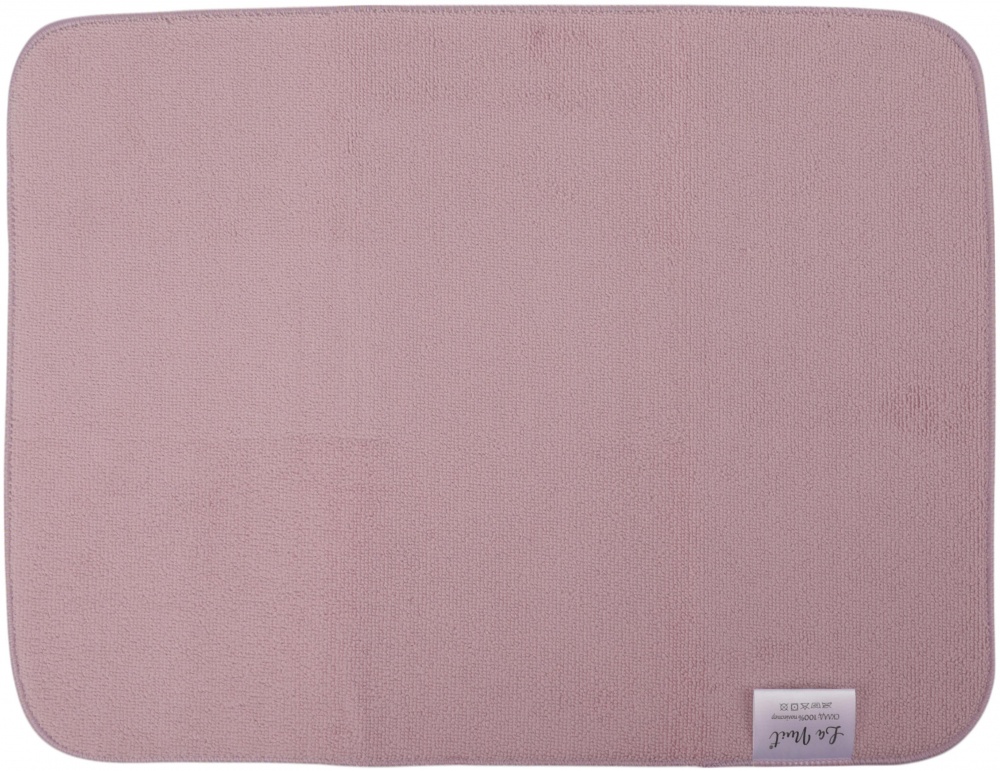 Коврик для сушки посуды La Nuit Ribbo 38х50 см пастельный розовый