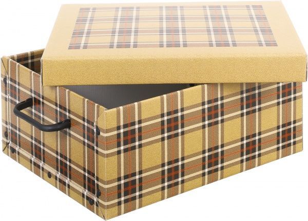 Ящик картонний Miss Space Клітинка 370x300x160 мм бежевий