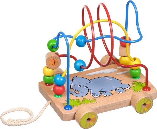 Лабиринт-каталка Іграшки з дерева Слоник