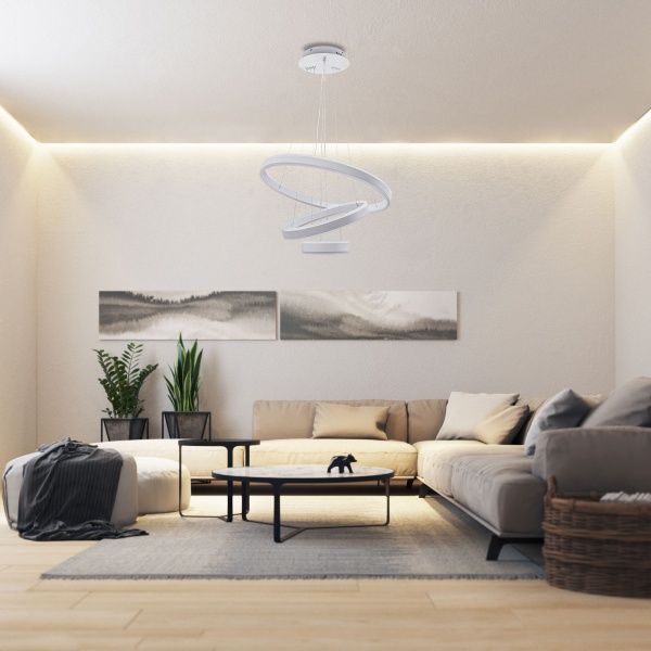 Люстра светодиодная Hopfen Galaxy с пультом ДУ 120 Вт белый 