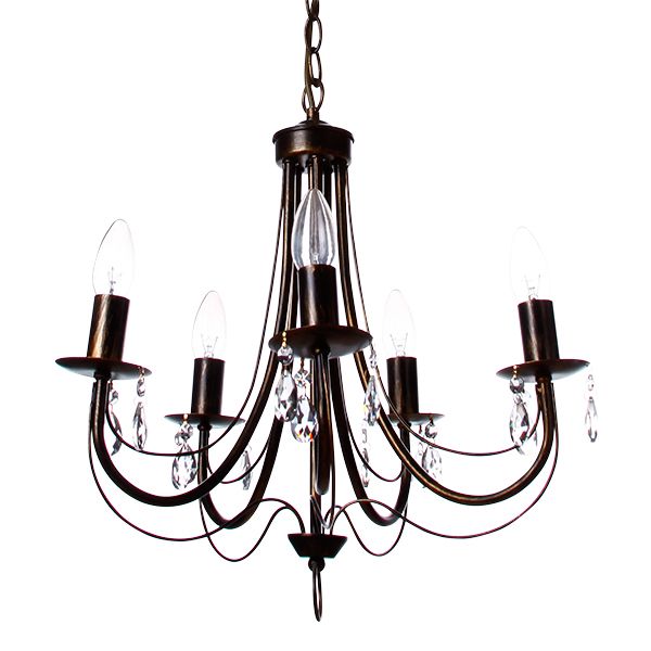 Люстра подвесная Vitaluce V1253/5 5xE14 коричневый 