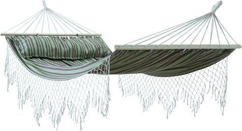 Гамак UP! (Underprice) с бахромой и подушкой 160x220 см зеленый 