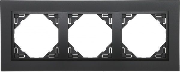 Рамка трехместная Efapel Animato Logus универсальная черный 90930 TRR