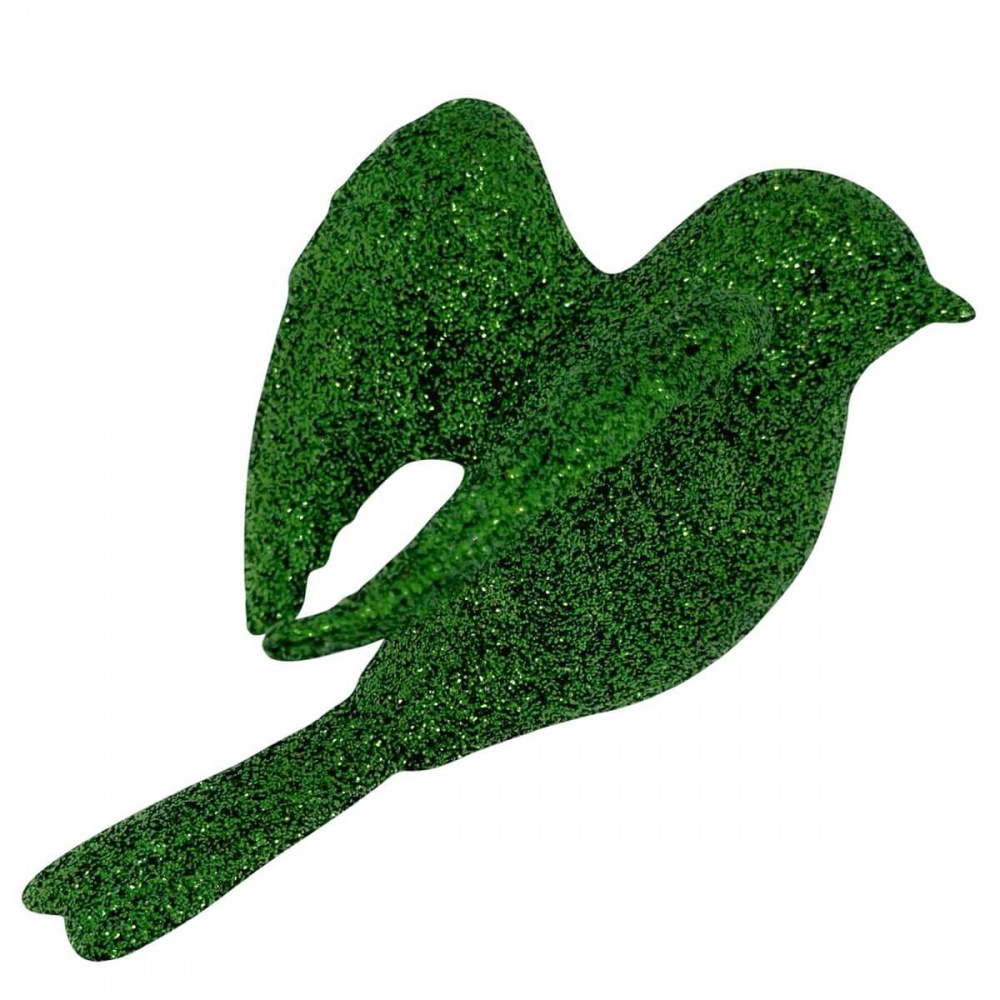 Ялинкова іграшка Пташка 3Д 4 см зелений