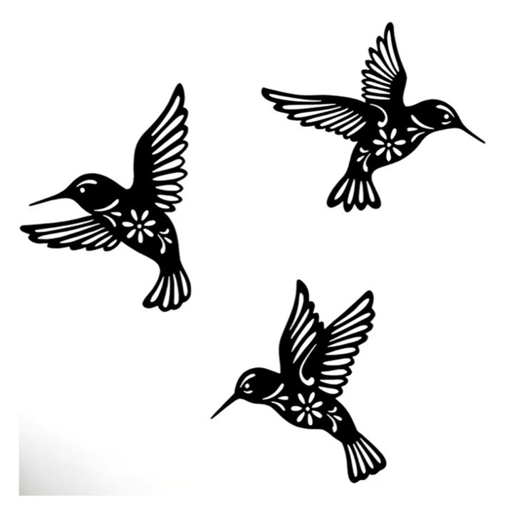 Панно декоративное Brushme Колибри 15x15 см черный