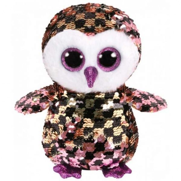 Мягкая игрушка TY Flippables 36673 Сова Checks 15 см