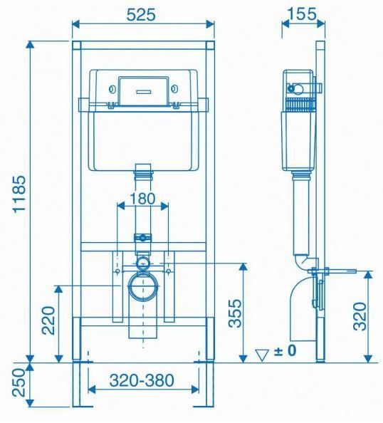 Система інсталяції Laufen Sanit Ineo Plus 4 в 1 + унітаз Pro New 2095.6