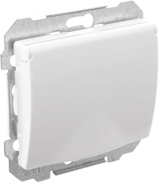 Розетка с заземлением Siemens Iris 2P+Z 16 А 250 В без шторок с крышкой белоснежный 18813 W