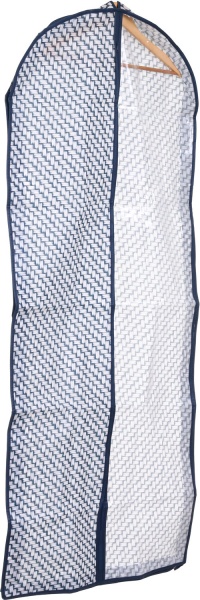 Чохол для зберігання об'ємний Плетіння Vivendi 150x60 см білий із синім