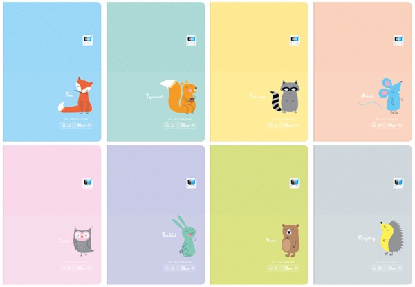 Тетрадь А5 16 л. клетка евро-формат B&B KIDS PASTEL InterDRUK