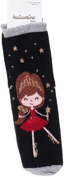Носки для девочек KATAMINO K20217 р.9-10 черный 
