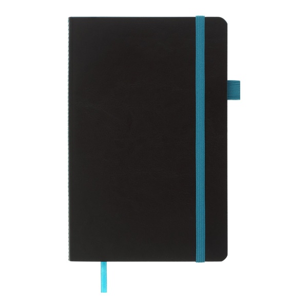 Книга для нотаток Concept 96 арк. клітинка чорний із синім Buromax