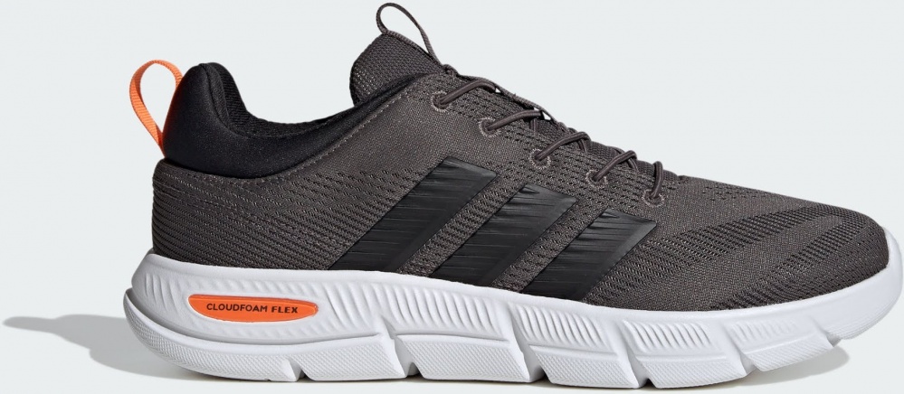 Кроссовки мужские Adidas CLOUDFOAM FLEX - ELASTIC LACES CHACOA/CBLACK/PUOR KK3486 р.45 1/3 хаки