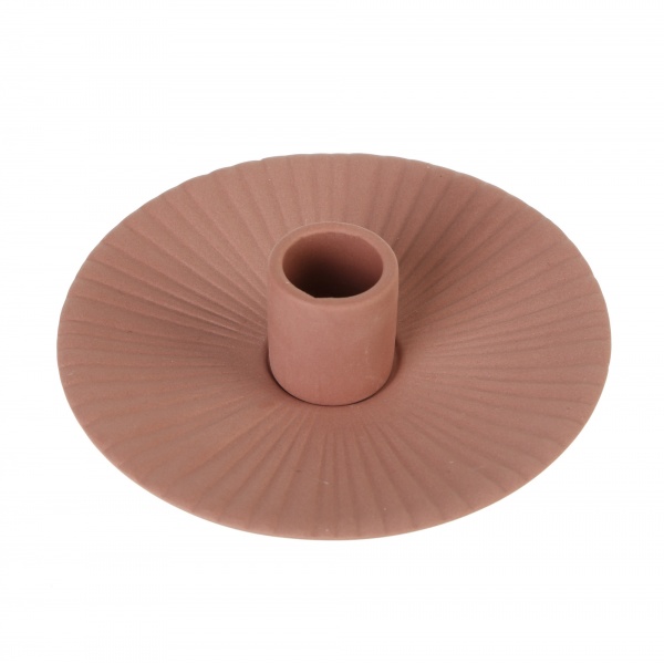 Подсвечник-тарелка керамический терракотовый №1 12.3х12.3х3.5 см