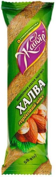 Халва ЖАЙВІР соняшникова горіховий мікс 58 г (4820007054402) 