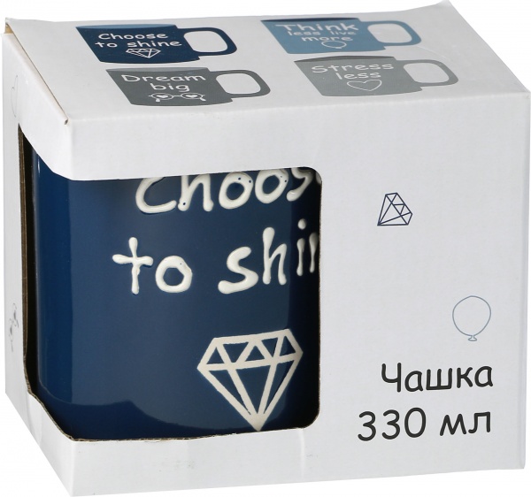 Чашка Feeling 330 мл синяя