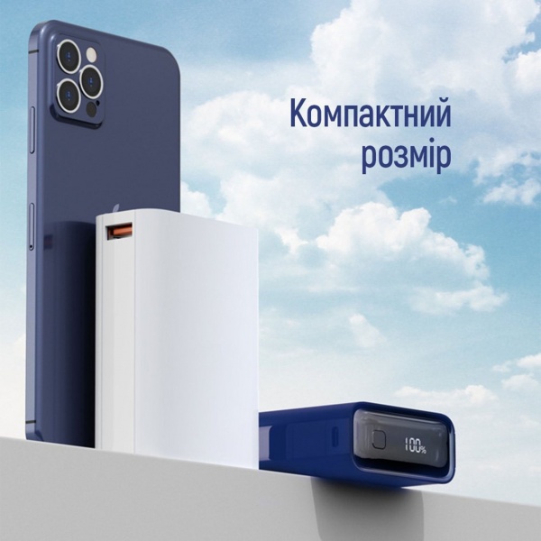 Универсальная мобильная батарея ColorWay 20000 mAh blue (CW-PB200LPG2BL-PDD) 