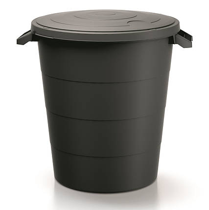 Бак для сміття з кришкою Prosperplast Smooth 120 л чорний