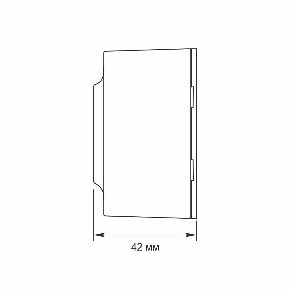 Розетка побутова без заземлення Binera IP20 чорний 27074