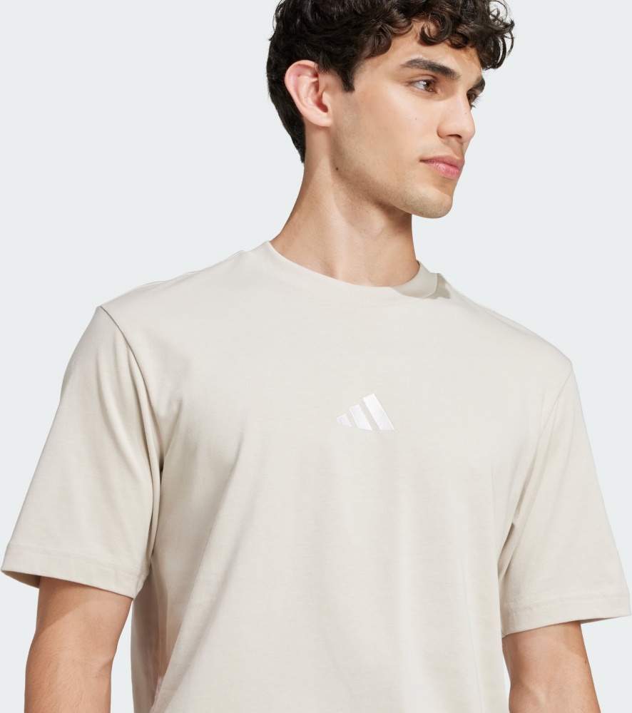 Футболка Adidas M SL SJ T WONALU/WHITE JD1779 р.L бежевий