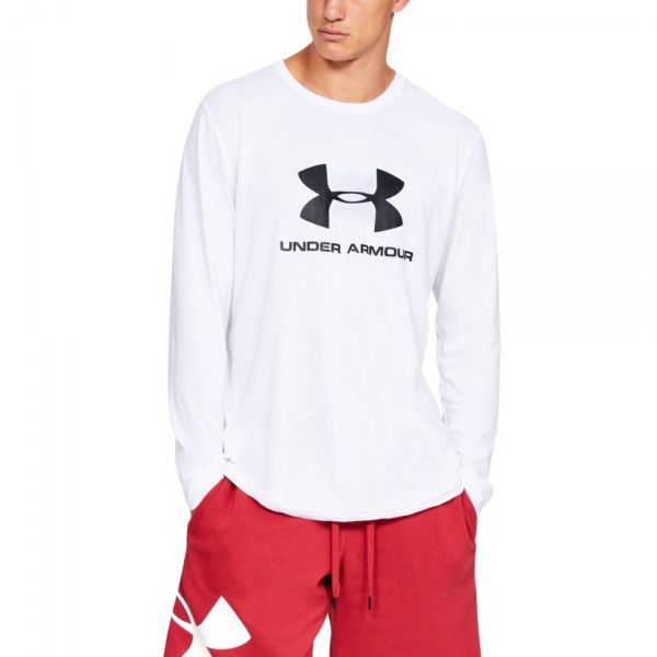 Футболка Under Armour SPORTSTYLE LOGO LS 1329283-100 L білий