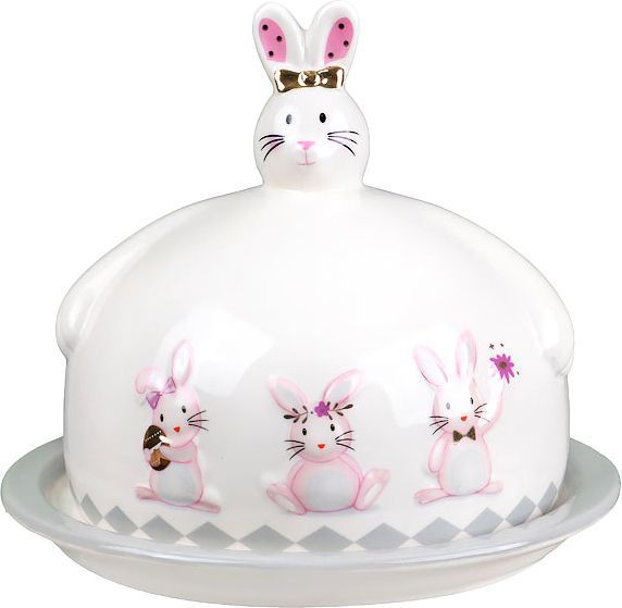 Блюдо з кришкою Rabbits Pink 940-157 Lefard 