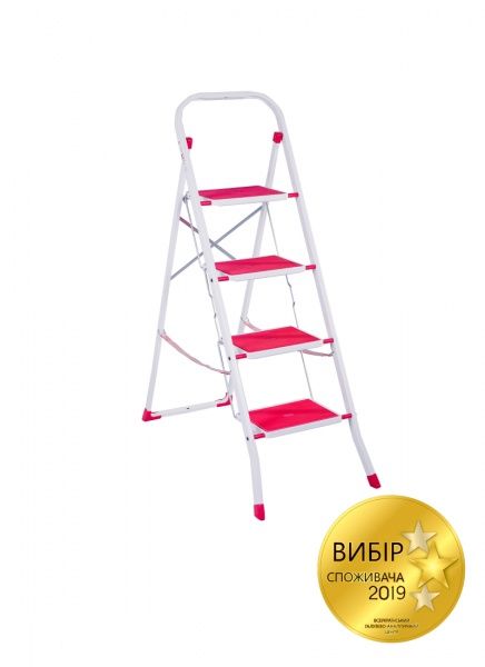 Лестница-стремянка Eurogold 4-х ступенчатая 2124R в ассортименте
