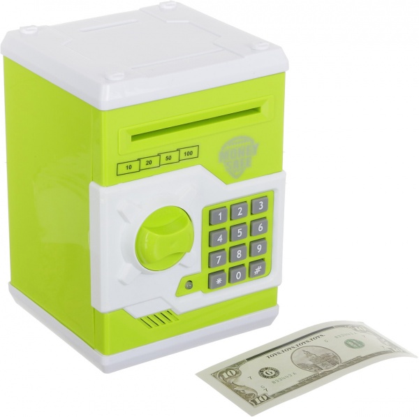 Сейф-скарбничка електронний дитячий класичний зелений OTE0643207/green