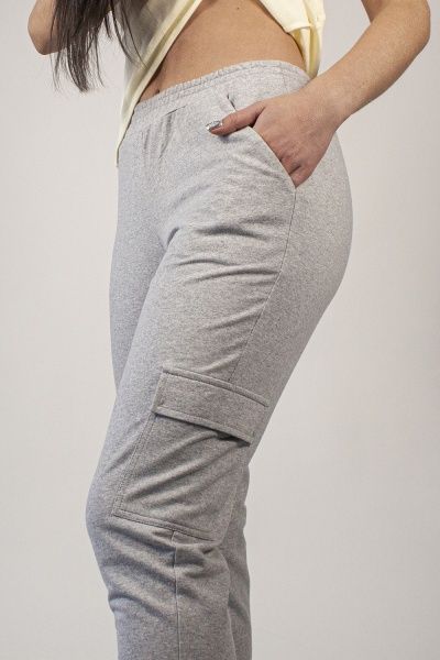 Штани домашні Flis clothes Карго р. XL сірий меланж 
