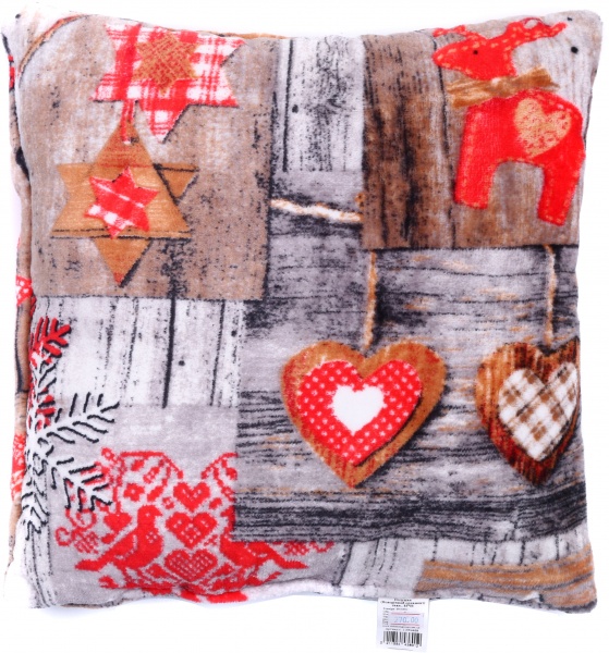 Подушка Новорічний орнамент в асортименті 35 см 