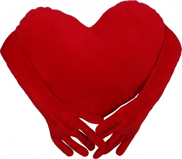 Подушка Сердце с ручками 28x35 см красный Гулівер Країна 