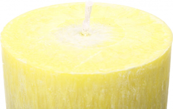Свеча Цилиндр пальмовая желтая 10х10 см ТМ FAYNE