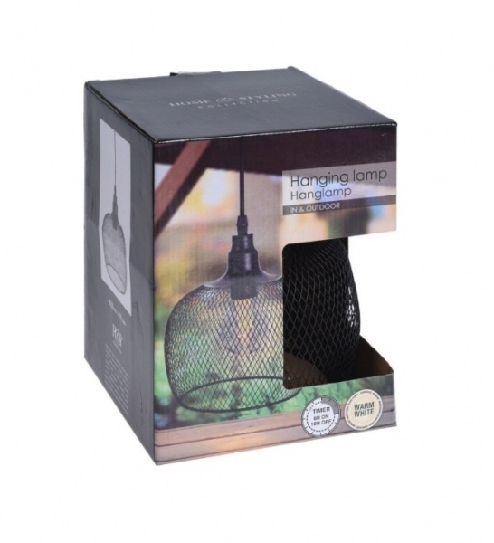 Світильник підвісний Garden Н 22 см D 19 см 1xчорний 41386 