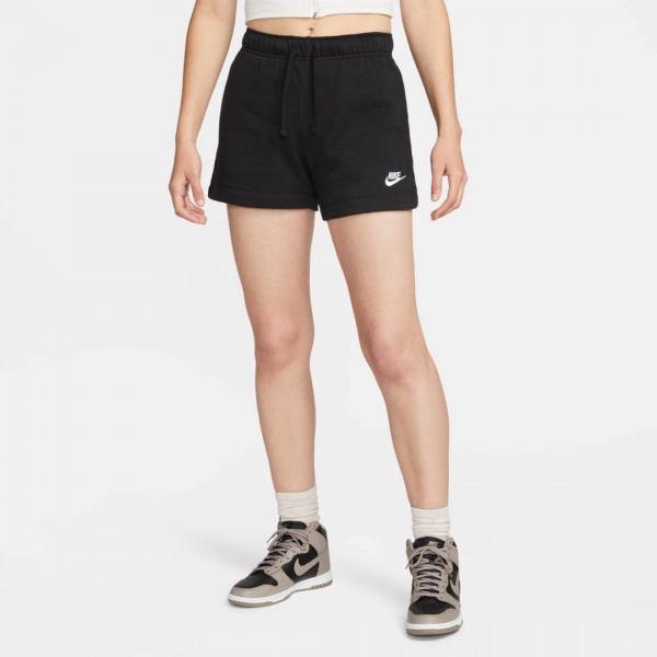 Шорты Nike W NSW CLUB FLC MR SHORT DQ5802-010 р. M черный