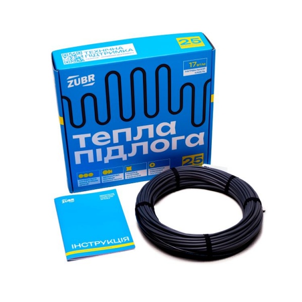 Нагревательный кабель ZUBR DC Cable 17 / 270 Вт 16 м