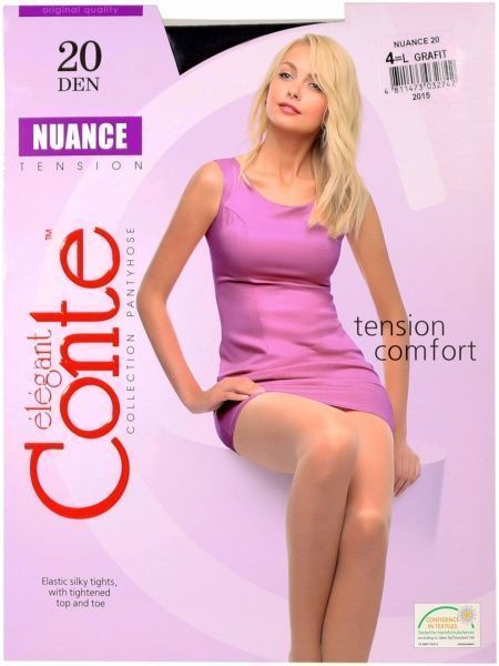 Колготки Conte NUANCE 20 den р. 4 графит 