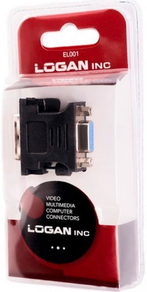 Перехідник Logan DVI-I – VGA чорний EL001 