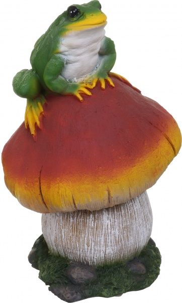 Фігурка садова Сироїжка мала з жабкою