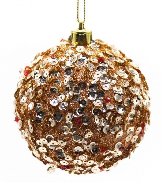 Шар новогодний Глиттер d60 2065 золото
