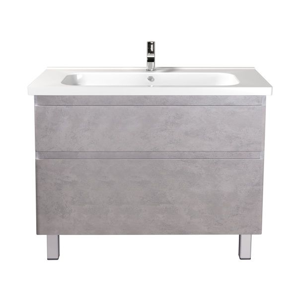 Тумба Мойдодыр Палермо светлый бетон 100 см c умывальником ID-100