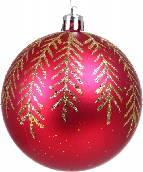 Набор елочных шаров Хвойные веточки d 80 мм 6 шт./уп.