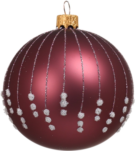 Елочная игрушка в форме шара розовая 8 см AVG104070 