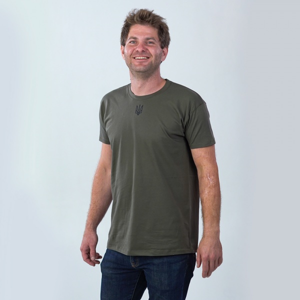 Футболка чоловіча Sol's Imperial 190 Тризуб 11500269/141S р.S хакі