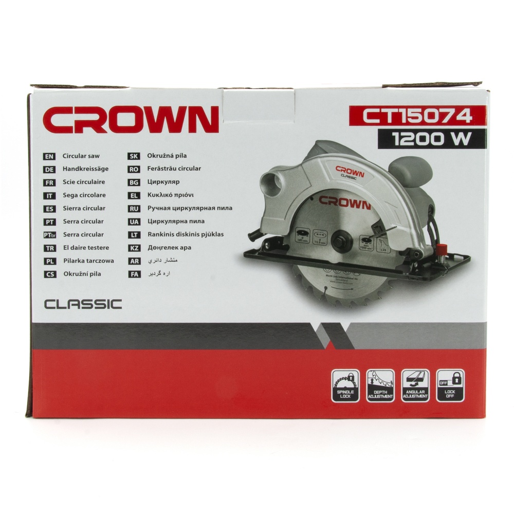 Пила циркулярная Crown CT15074