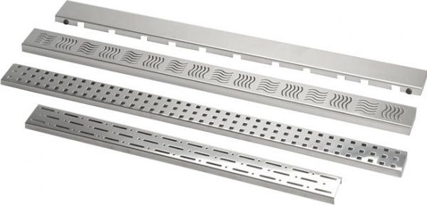 Душевой канал MAXIFLOW с горизонтальным фланцем Standart 80 см решетка Дождь