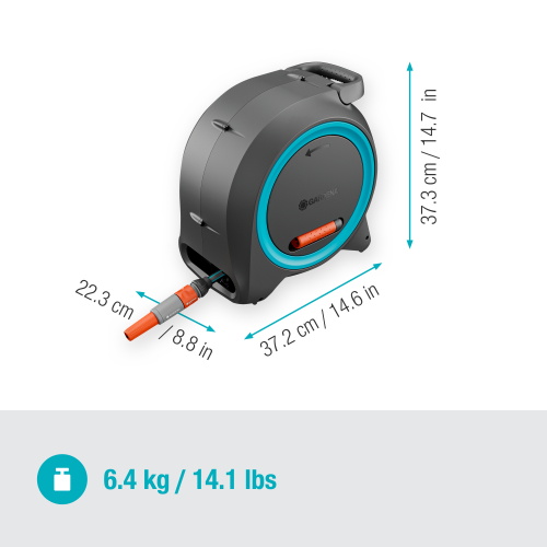 Котушка для шланга Gardena Dual Hose Box настінна/наземна 11 мм 25 м